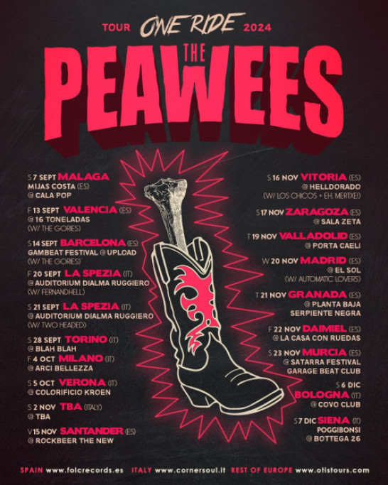 THE PEAWEES - ONE RIDE - NEW ALBUM TOUR